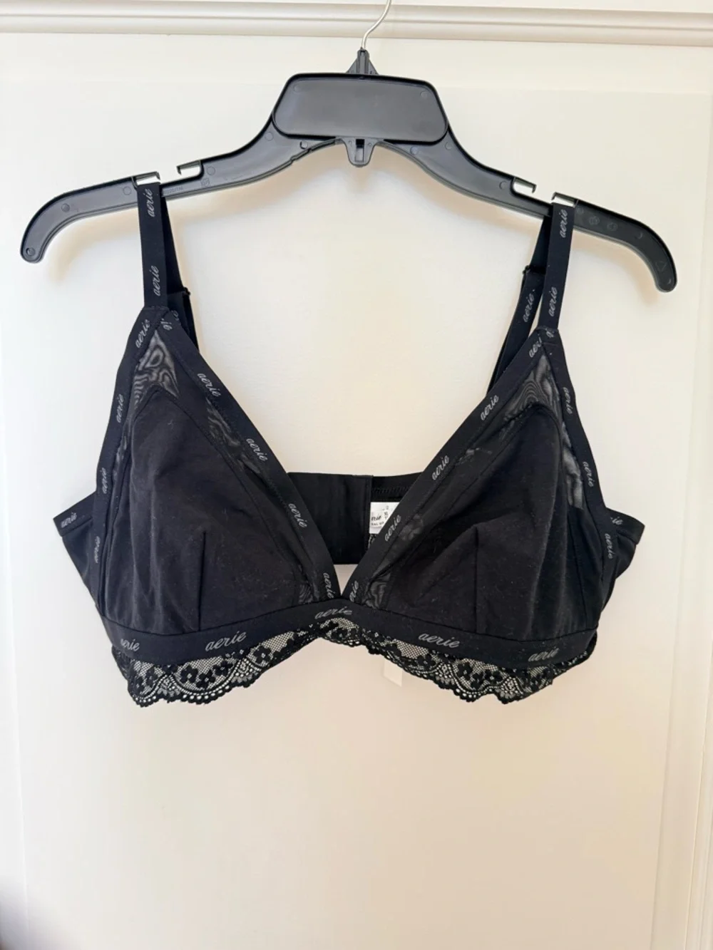 aerie Black Lace Bralette with Triple-Row Hooks US XL - Picture 1 of 6
